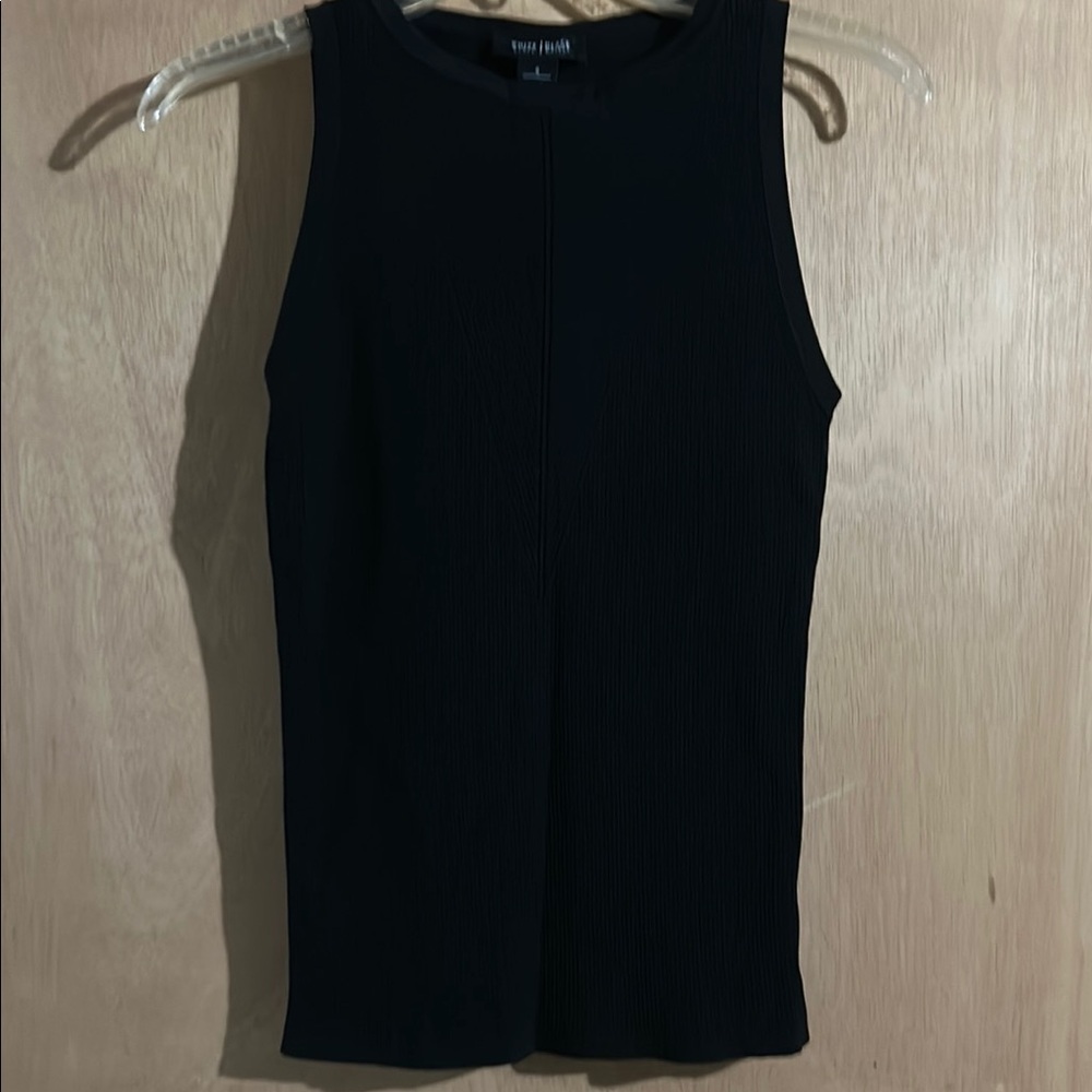 White House Black Market Fitted Black Tank Top
